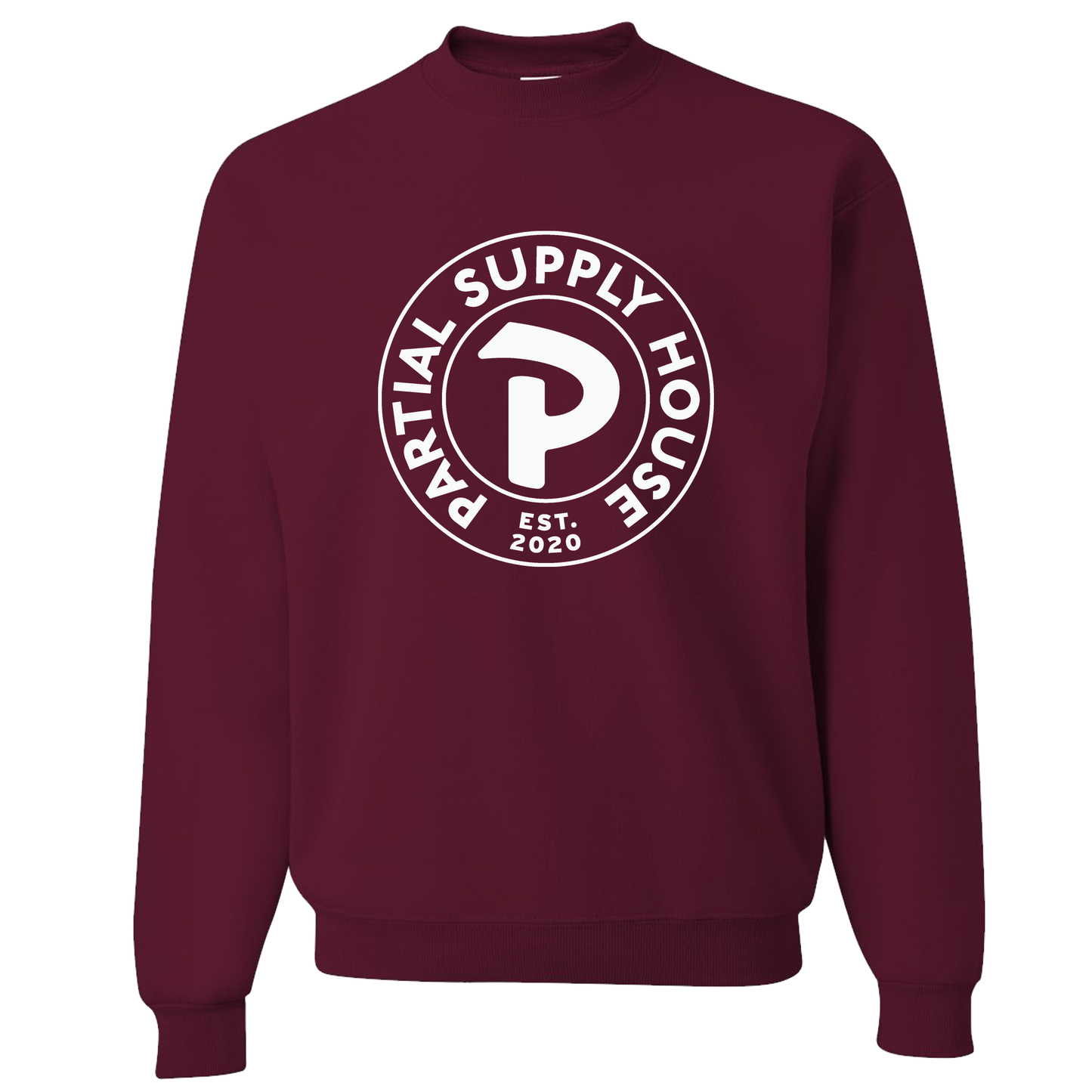 Partial Supply House Medallion Crewneck - Maroon