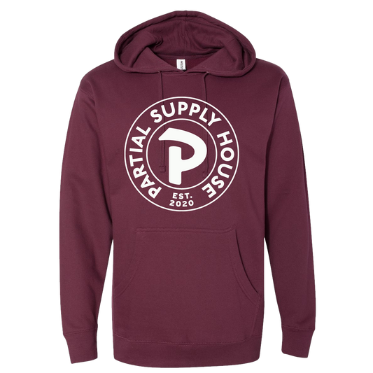 Partial Medallion Hoodie - Maroon