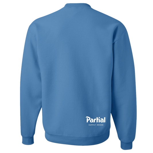 Partial Supply House Medallion Crewneck - Columbia Blue