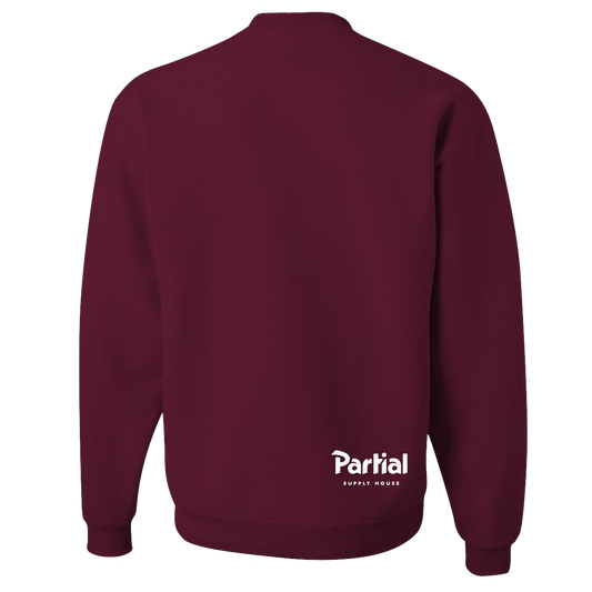 Partial Supply House Medallion Crewneck - Maroon